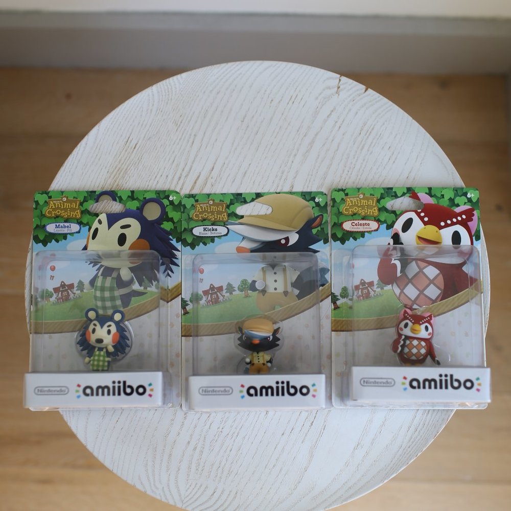 Nintendo Amiibo Animal Crossing Figures | Celeste | Kicks | Mabel